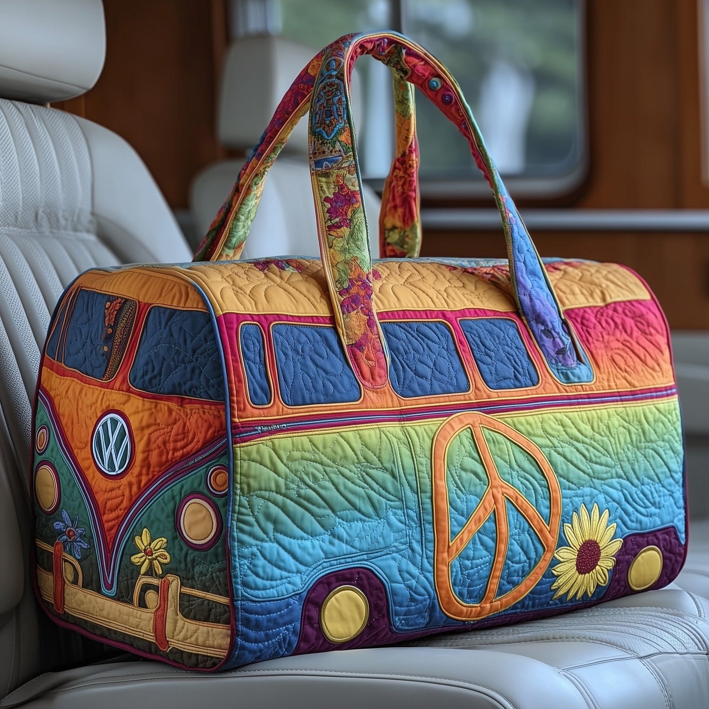Hippie Van Quilted Duffle Bag GFTOTP10608