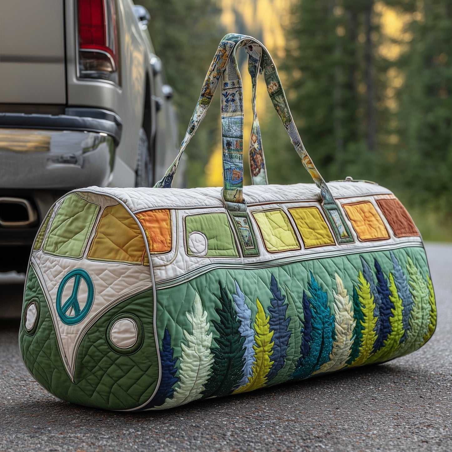 Hippie Van Quilted Duffle Bag GFTOTP10614