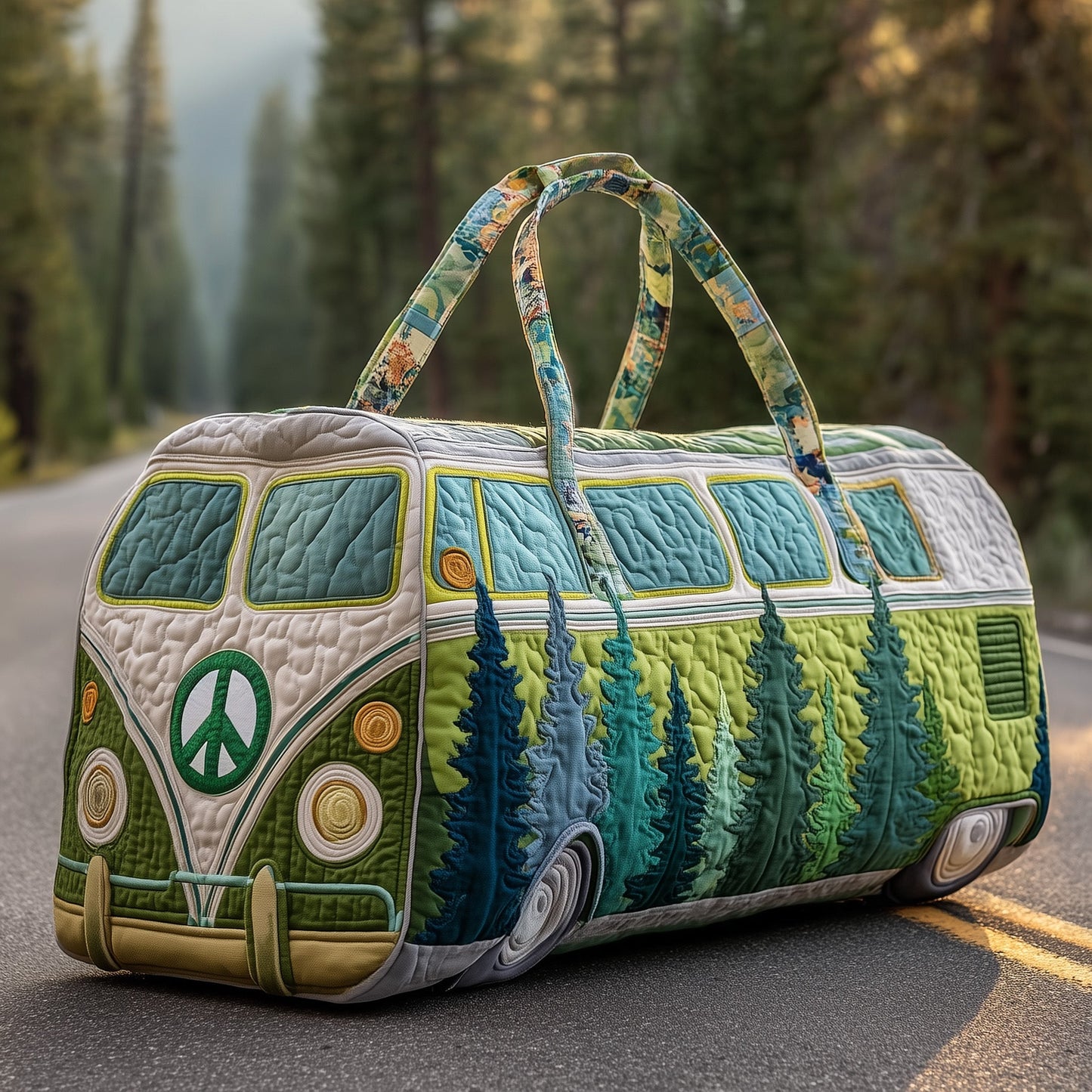 Hippie Van Quilted Duffle Bag GFTOTP10616