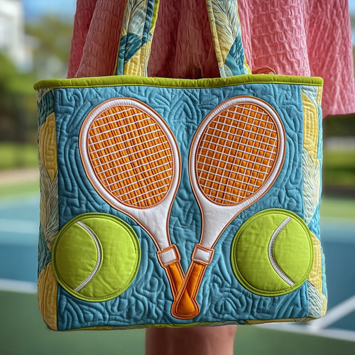 Tennis Time Quilted Tote Bag GFTOTP10636