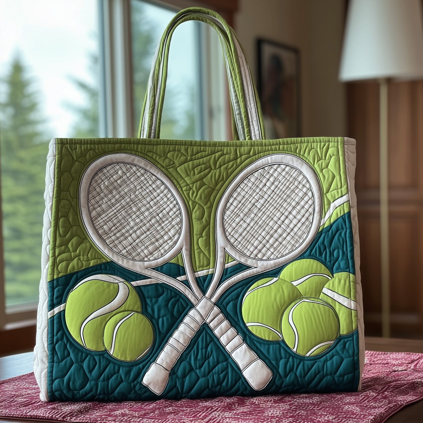 Tennis Time Quilted Tote Bag GFTOTP10662