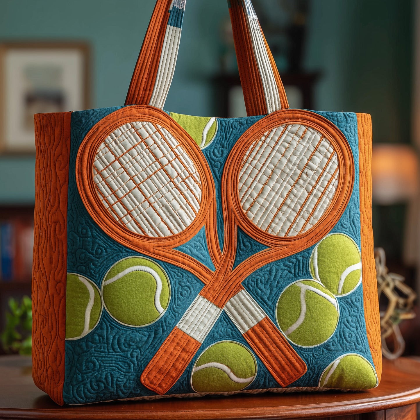 Tennis Time Quilted Tote Bag GFTOTP10667