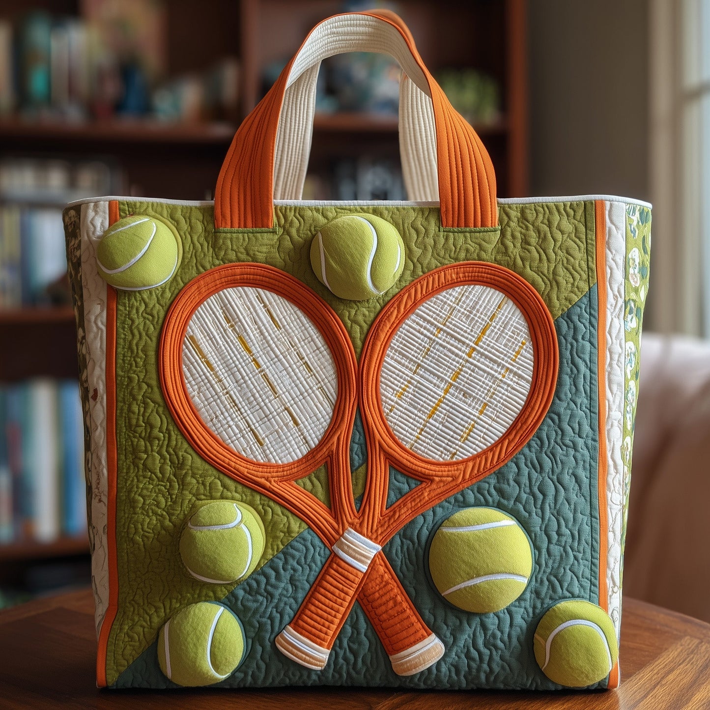 Tennis Time Quilted Tote Bag GFTOTP10671