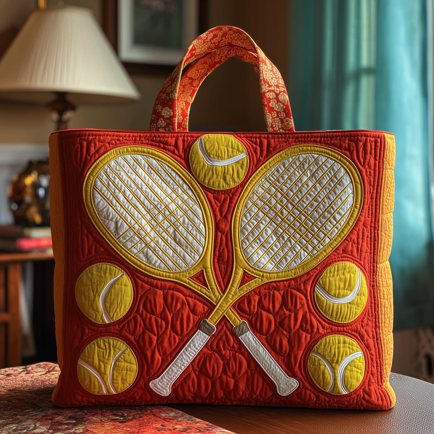 Tennis Time Quilted Tote Bag GFTOTP10672
