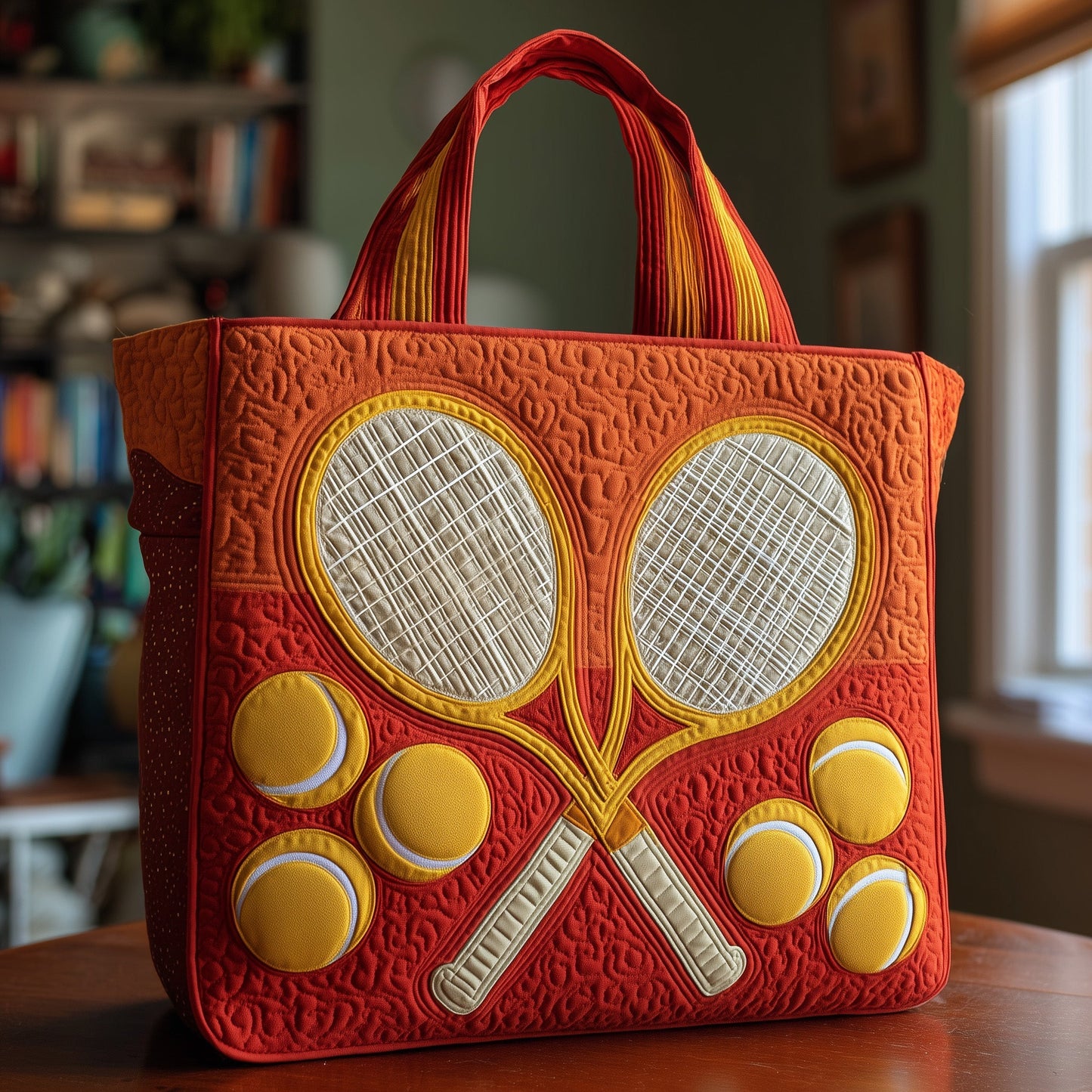 Tennis Time Quilted Tote Bag GFTOTP10673