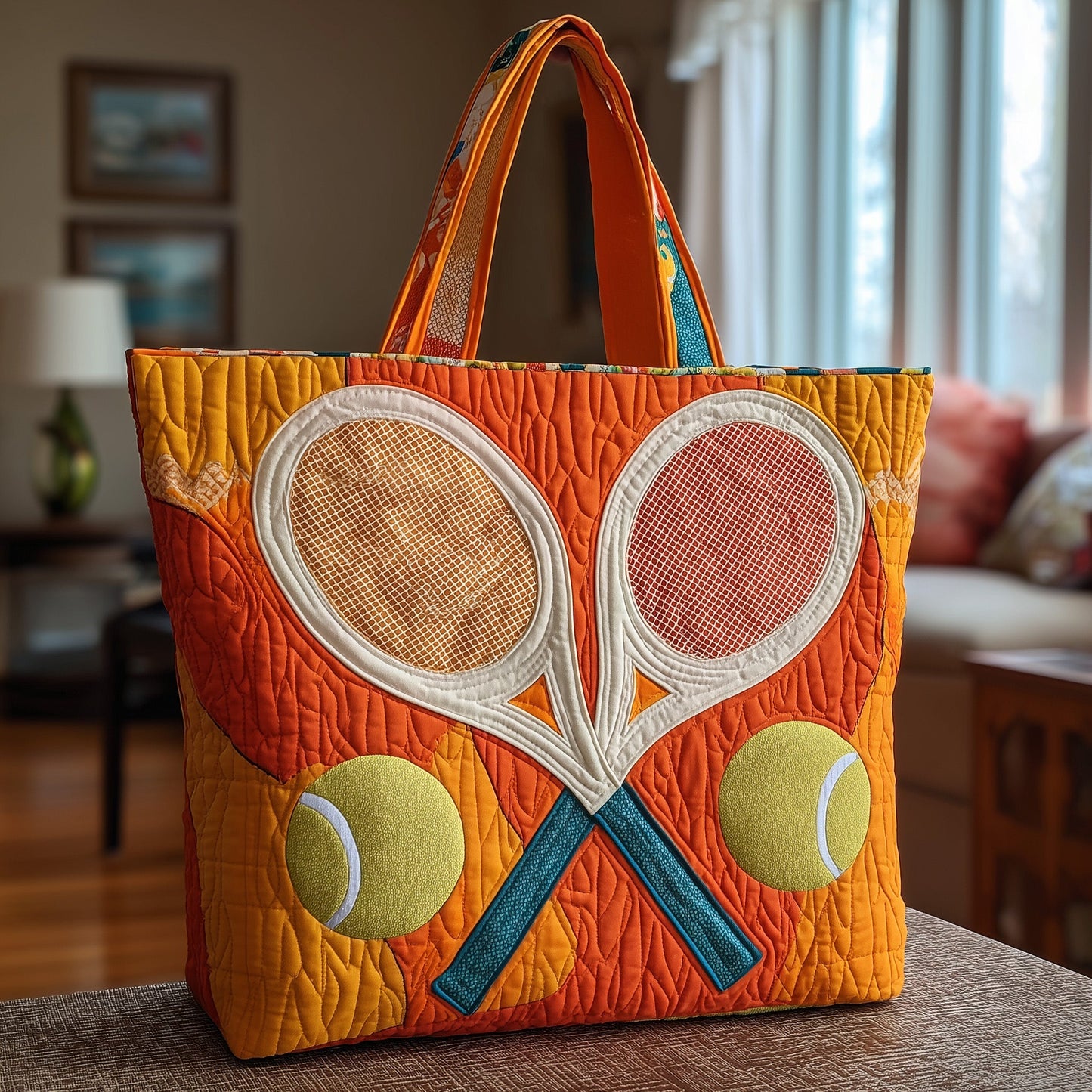 Tennis Time Quilted Tote Bag GFTOTP10674