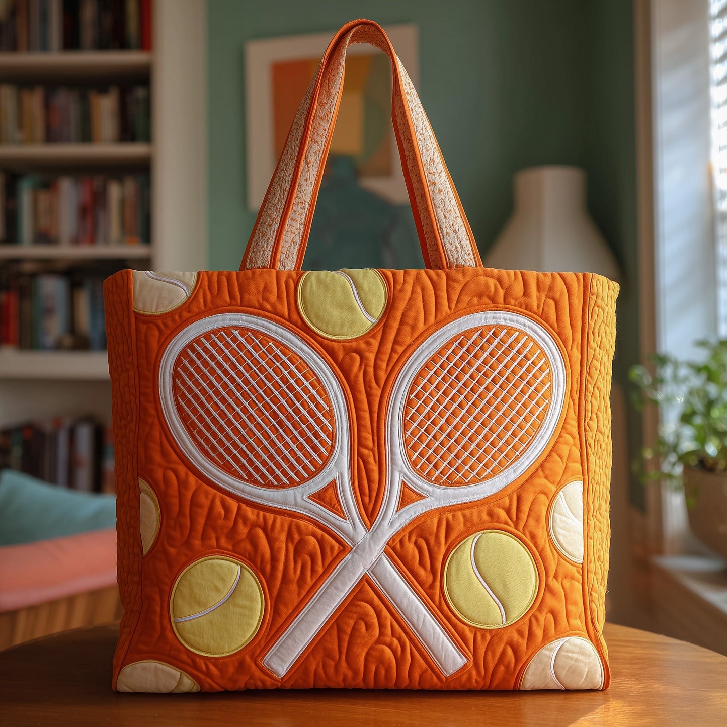 Tennis Time Quilted Tote Bag GFTOTP10676