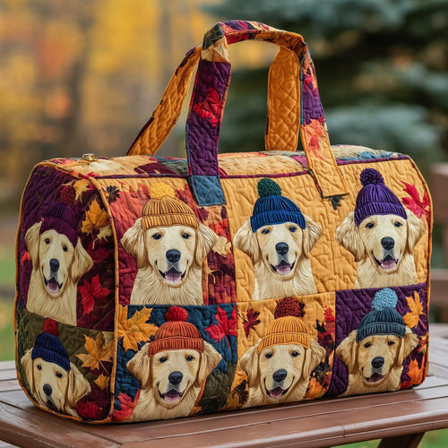 Autumn Golden Retriever Quilted Duffle Bag GFTOTP10700