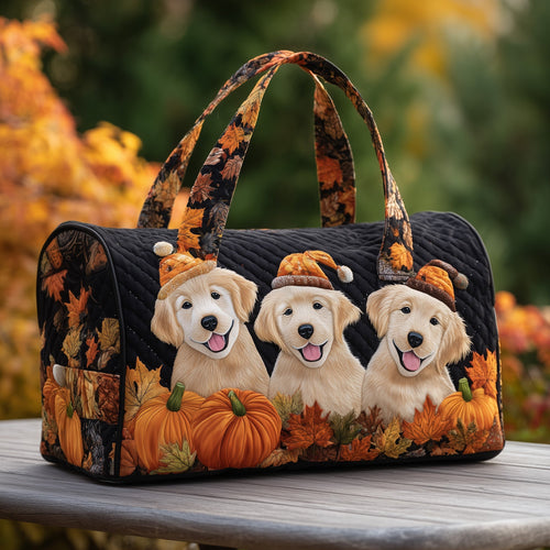 Autumn Golden Retriever Quilted Duffle Bag GFTOTP10705