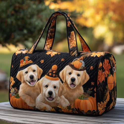 Autumn Golden Retriever Quilted Duffle Bag GFTOTP10706