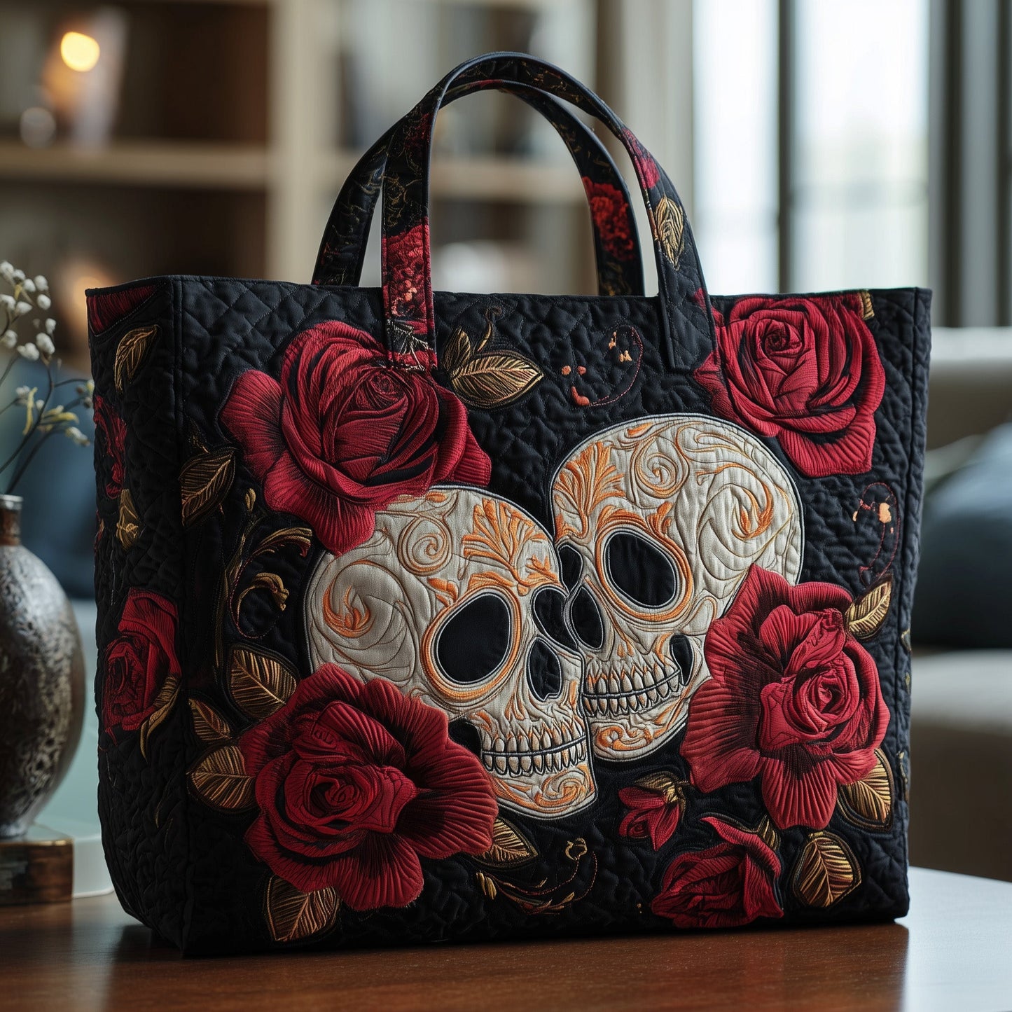 Dia de los Muertos Quilted Tote Bag GFTOTP10721