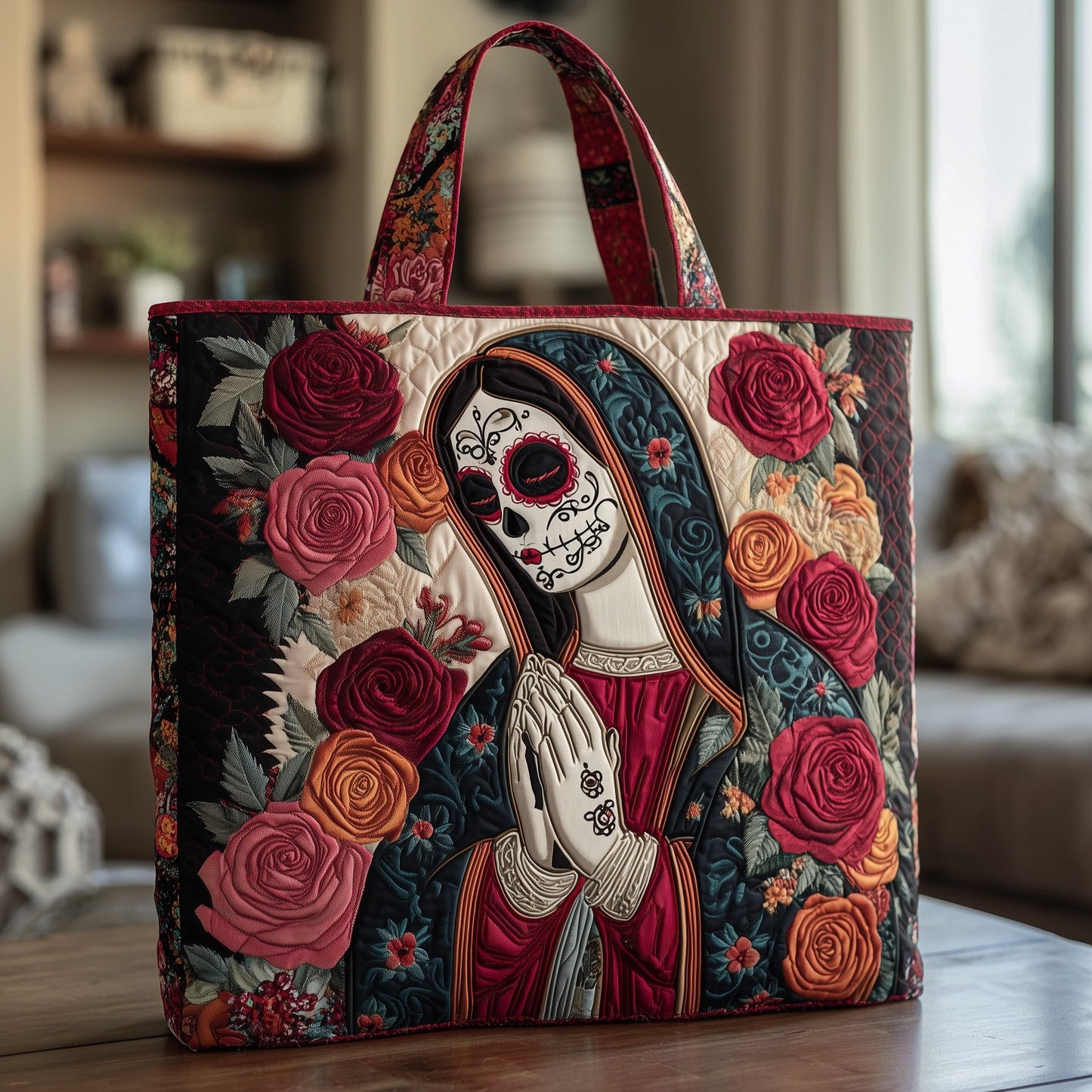 Dia de los Muertos Quilted Tote Bag GFTOTP10724