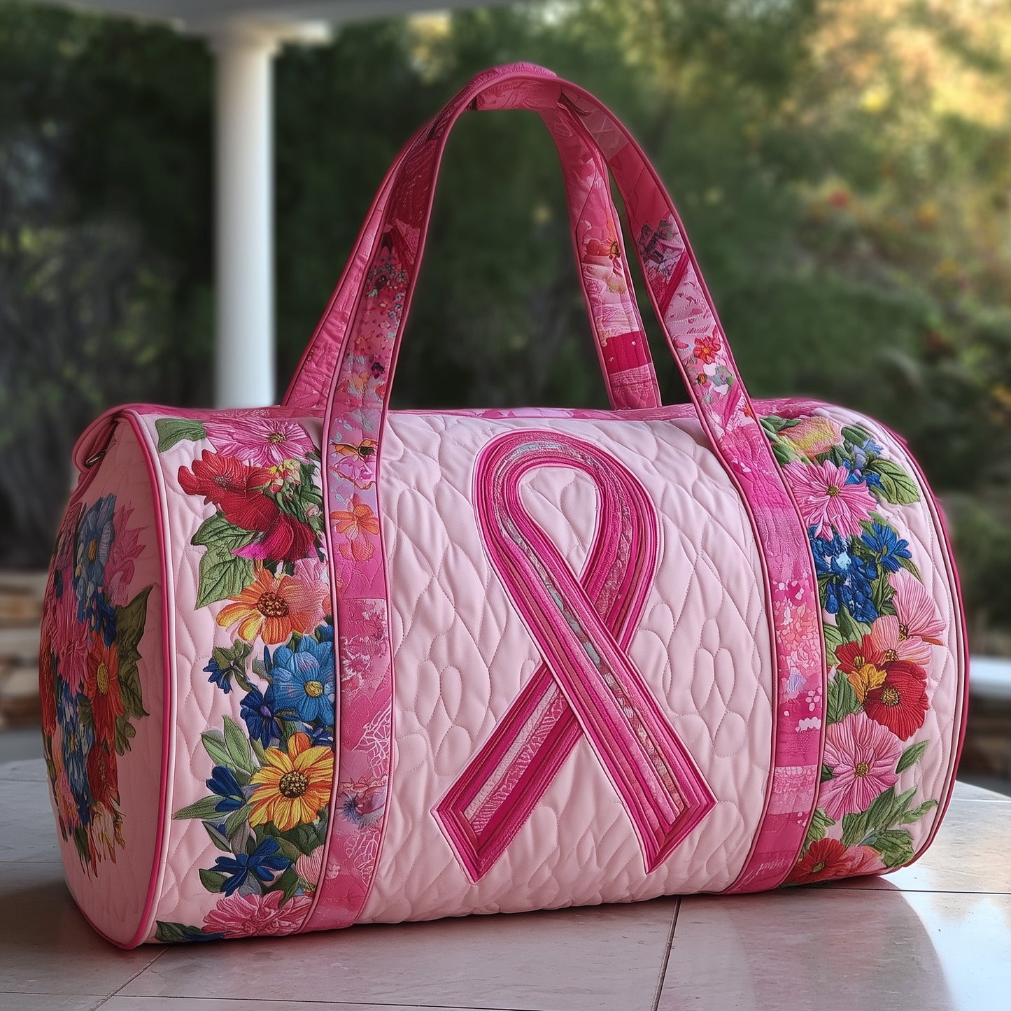 Ribbon of Strength Quilted Duffle Bag GFTOTP10727
