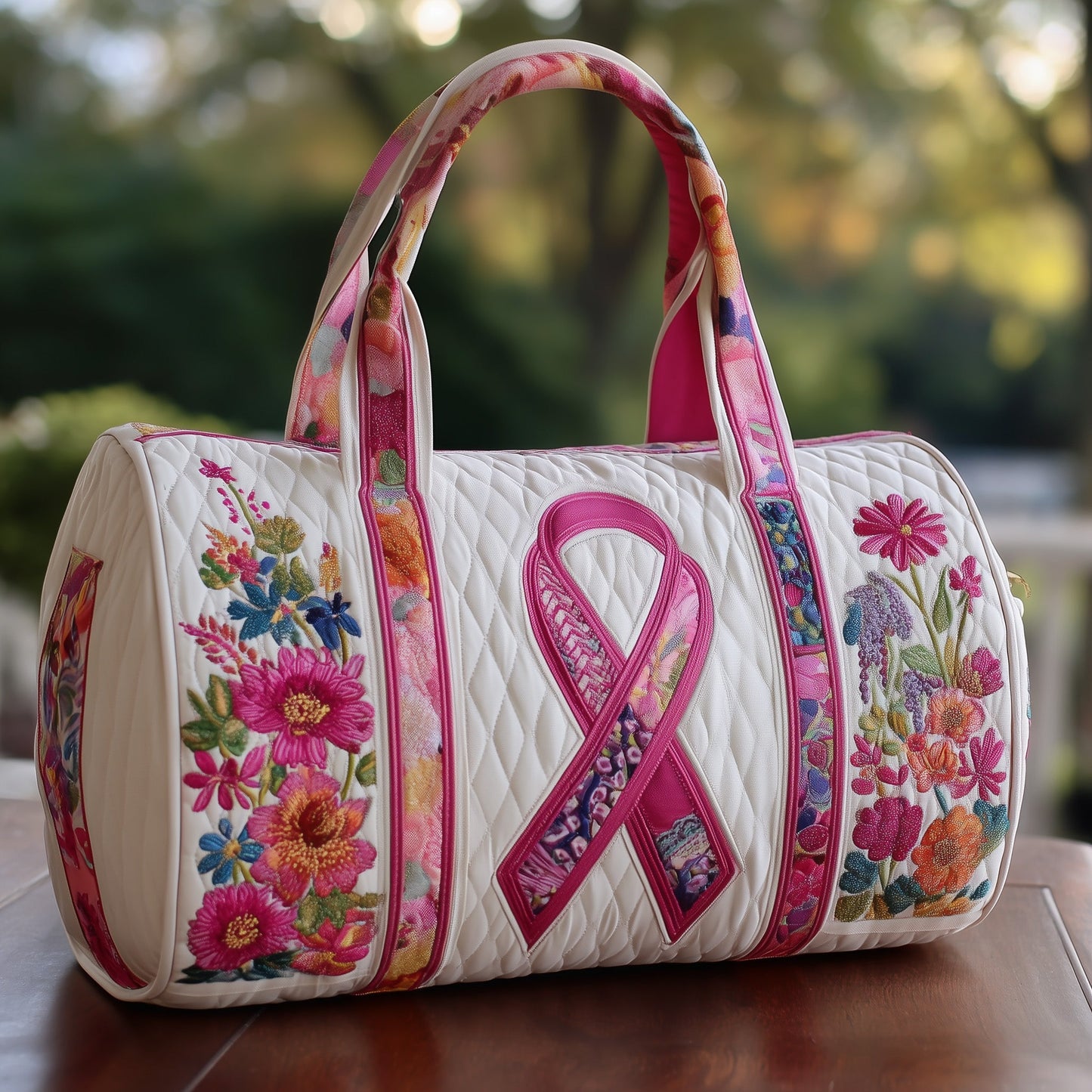 Ribbon of Strength Quilted Duffle Bag GFTOTP10728
