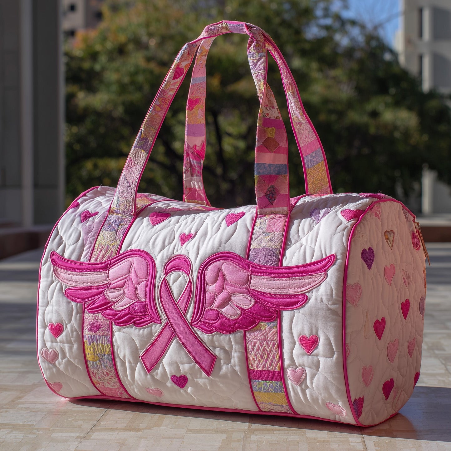Ribbon of Strength Quilted Duffle Bag GFTOTP10729