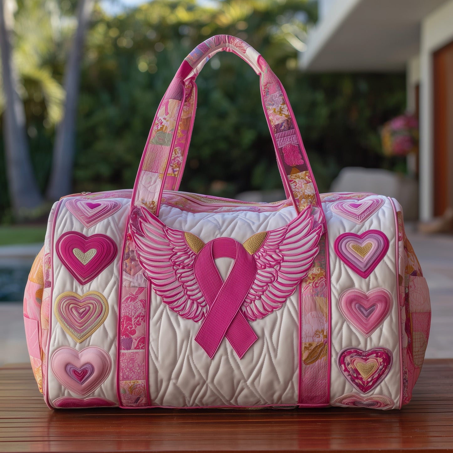 Ribbon of Strength Quilted Duffle Bag GFTOTP10731