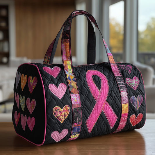 Brave Heart Ribbon Quilted Duffle Bag GFTOTP10735