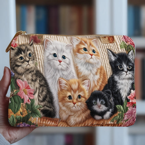 Vintage Meow Bouquet Quilted Purse GFTOTP10751