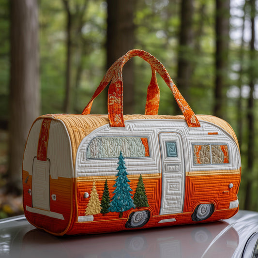 Vintage Camping Trailer Quilted Duffle Bag GFTOTP10761