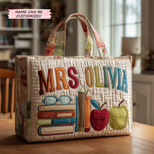 Teacher Quilted Tote Bag QTCUZ GFTOTP10800