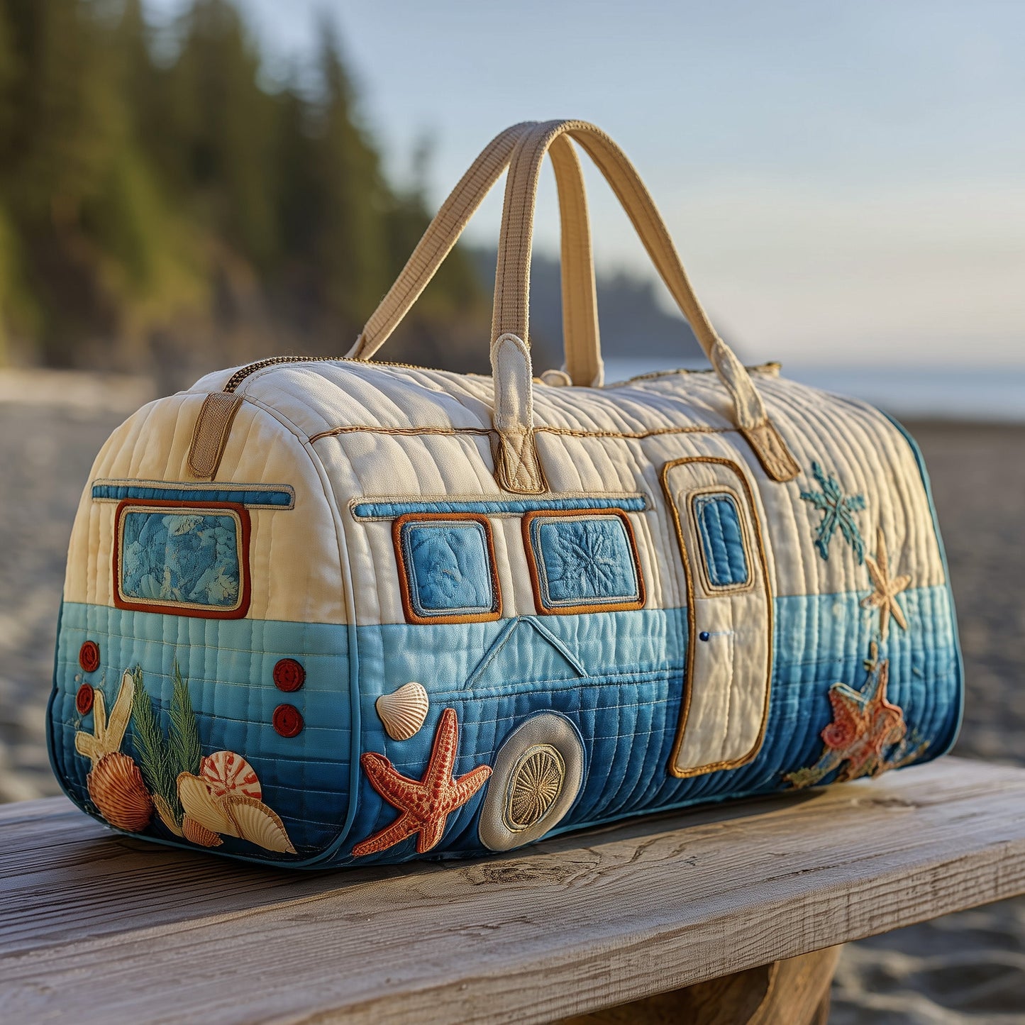 Beachside Trailer Quilted Duffle Bag GFTOTP10805