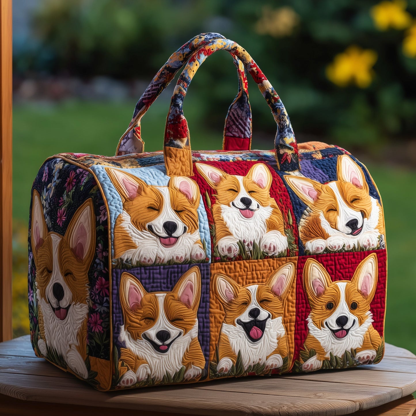 Adorable Corgi Quilted Duffle Bag GFTOTP10833