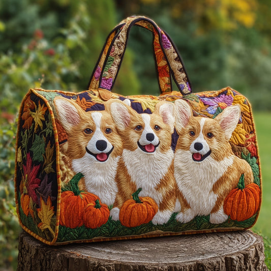 Adorable Corgi Quilted Duffle Bag GFTOTP10840