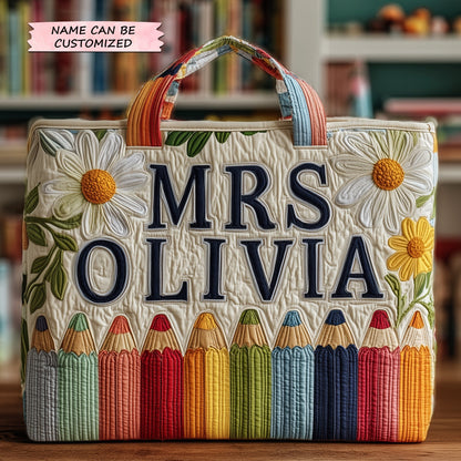 Teacher Quilted Tote Bag QTCUZ GFTOTP10842
