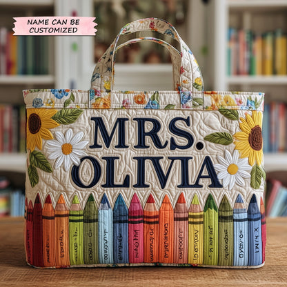 Teacher Quilted Tote Bag QTCUZ GFTOTP10843