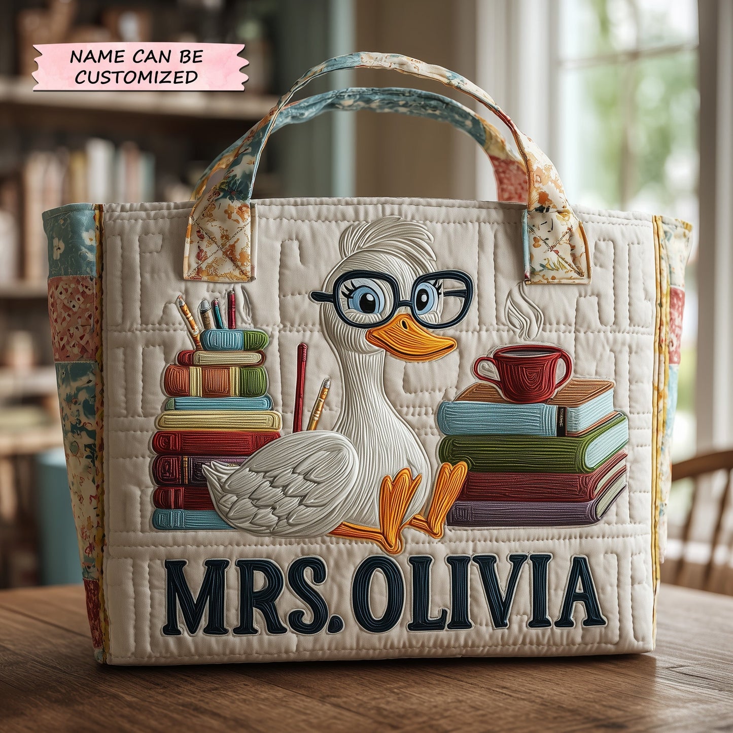 Teacher Quilted Tote Bag QTCUZ GFTOTP10849