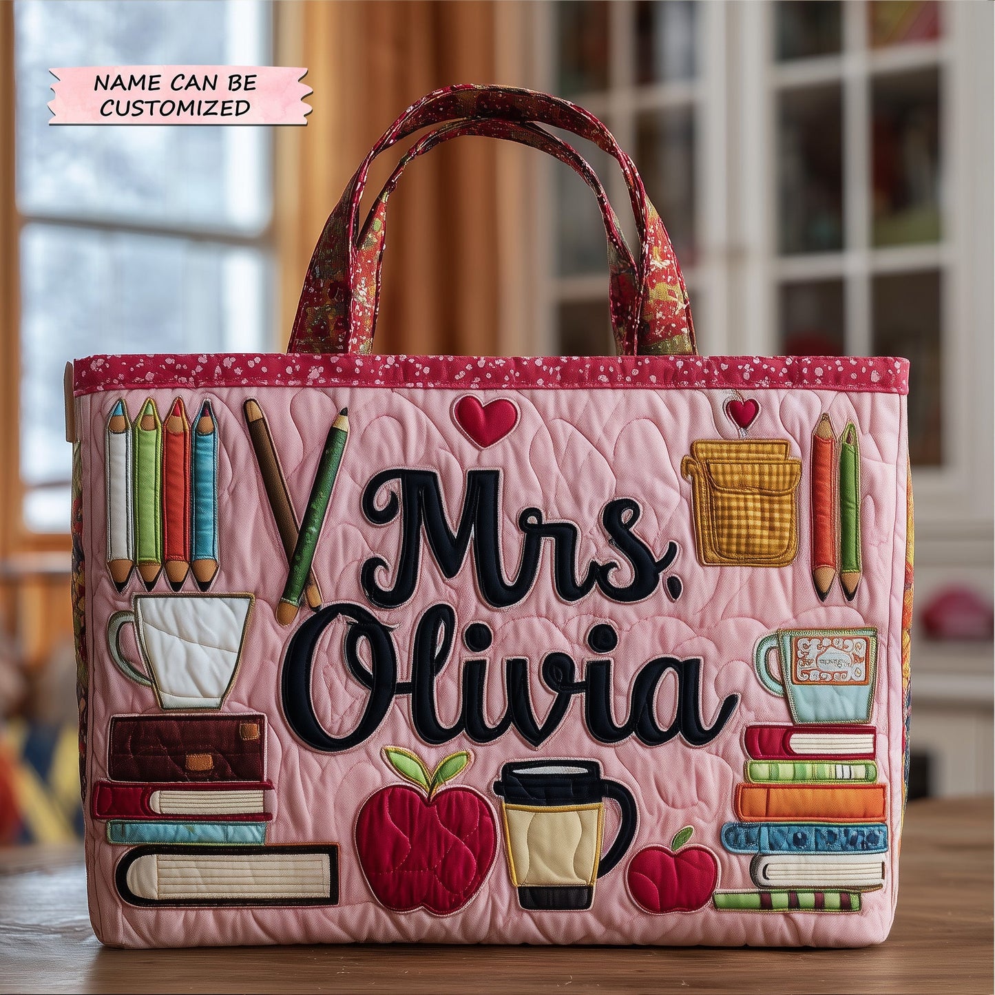 Teacher Quilted Tote Bag QTCUZ GFTOTP10850