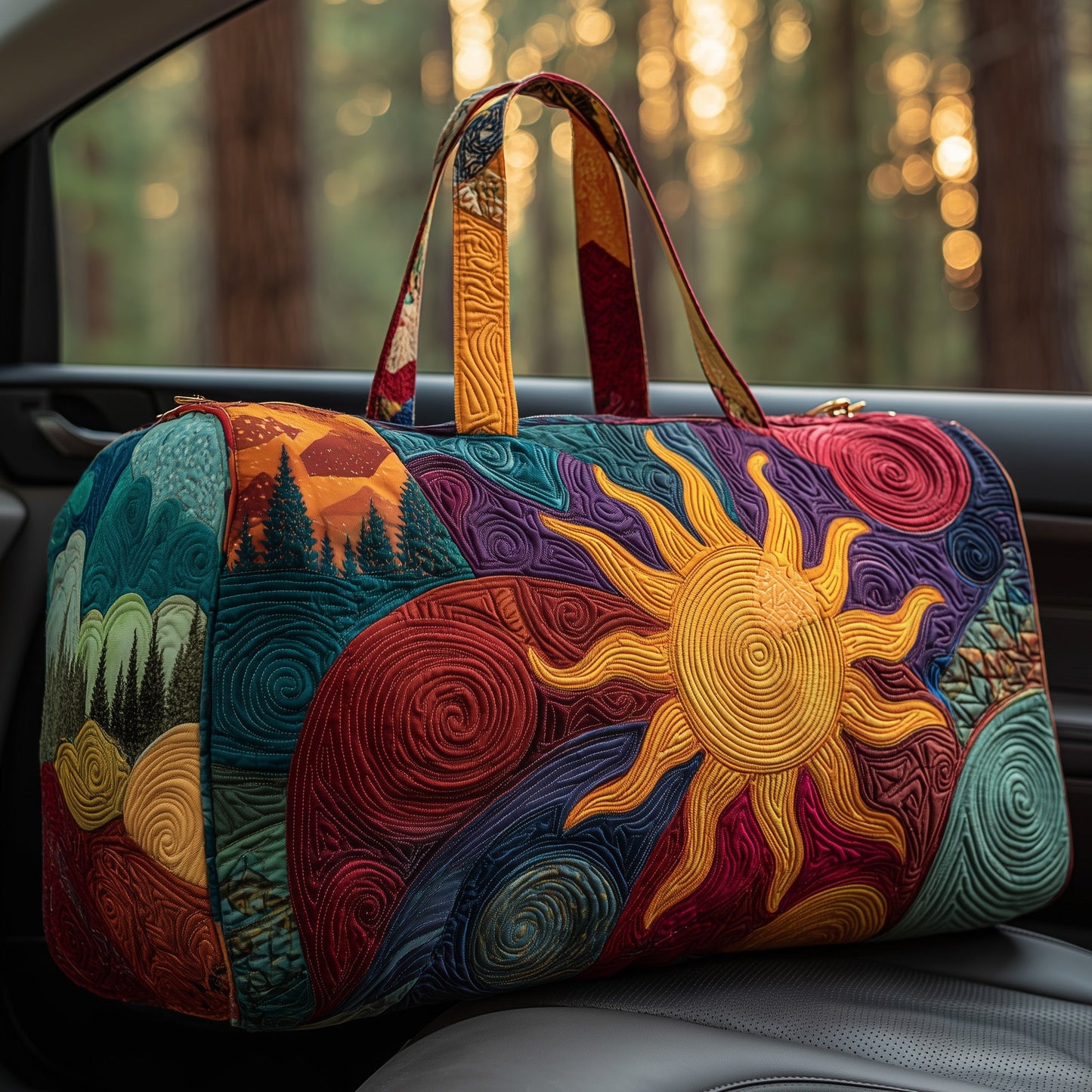 Hippie Sun Quilted Duffle Bag GFTOTP10857