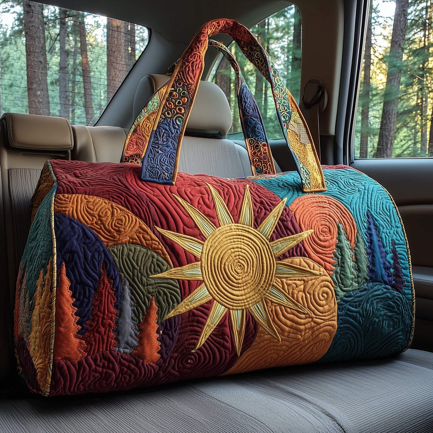 Hippie Sun Quilted Duffle Bag GFTOTP10863