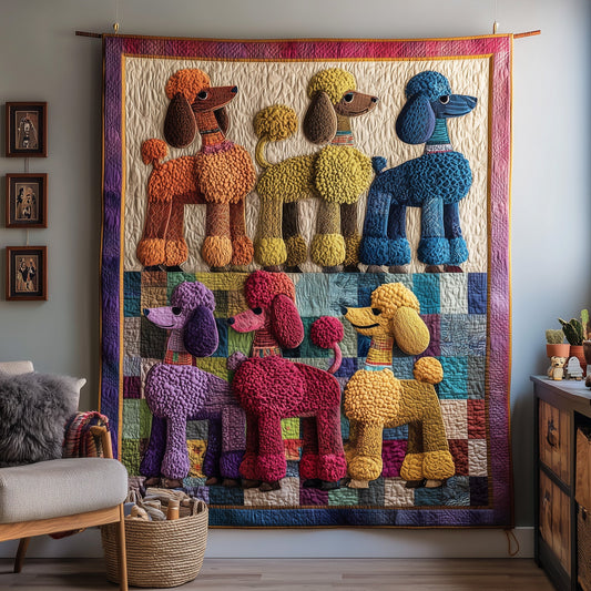 Whimsical Poodle Quilted Blanket GFTOTP10870