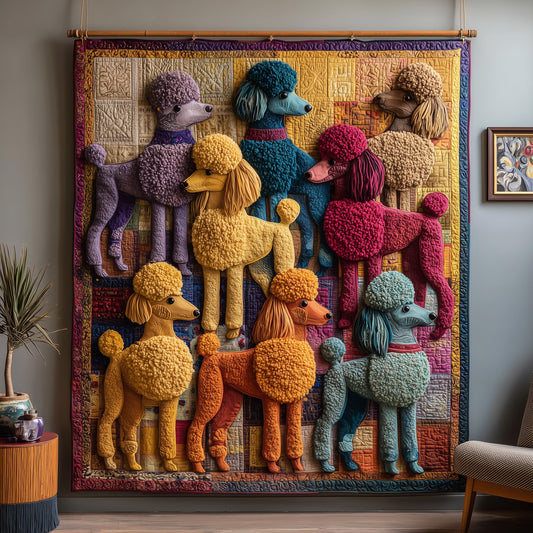 Whimsical Poodle Quilted Blanket GFTOTP10871