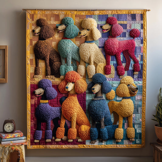 Whimsical Poodle Quilted Blanket GFTOTP10872