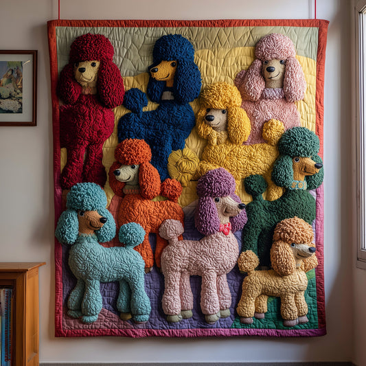 Whimsical Poodle Quilted Blanket GFTOTP10875