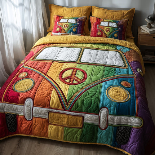 Hippie Van 3-Piece Quilted Bedding Set GFTOTP10895