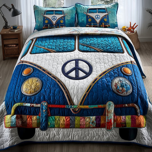 Hippie Van 3-Piece Quilted Bedding Set GFTOTP10896