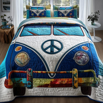 Hippie Van 3-Piece Quilted Bedding Set GFTOTP10897