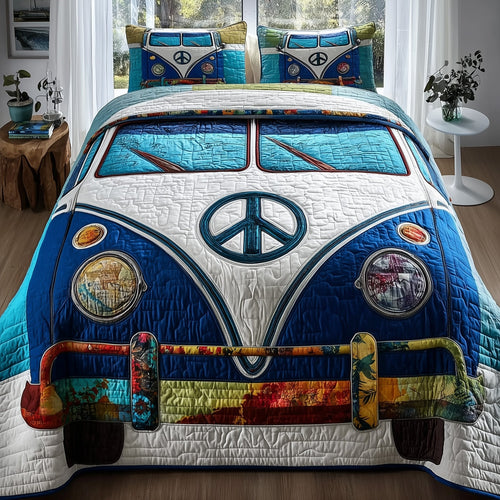 Hippie Van 3-Piece Quilted Bedding Set GFTOTP10897