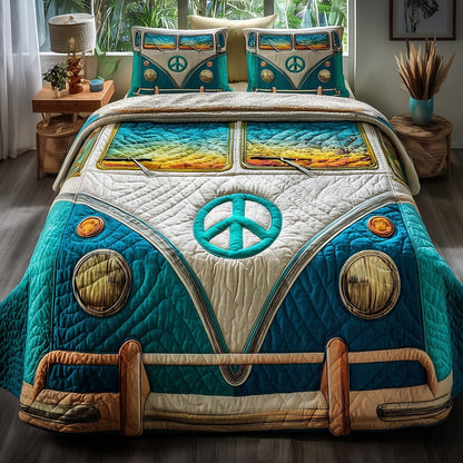 Hippie Van 3-Piece Quilted Bedding Set GFTOTP10898