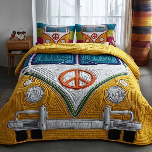 Hippie Van 3-Piece Quilted Bedding Set GFTOTP10900