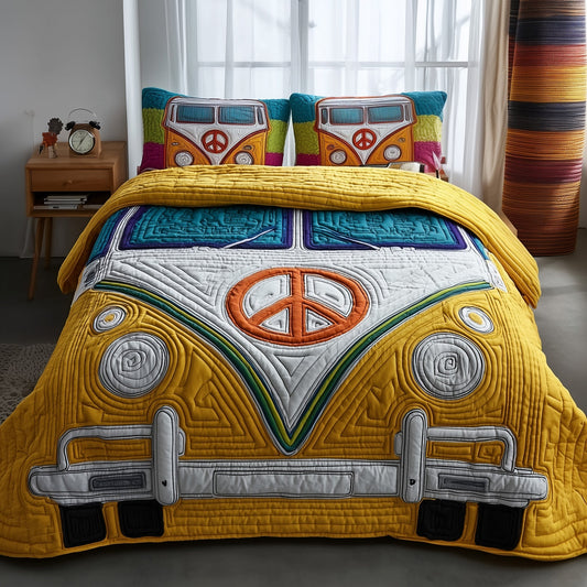 Hippie Van 3-Piece Quilted Bedding Set GFTOTP10900