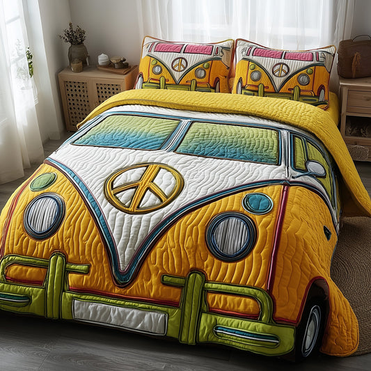 Hippie Van 3-Piece Quilted Bedding Set GFTOTP10901