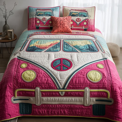 Hippie Van 3-Piece Quilted Bedding Set GFTOTP10902