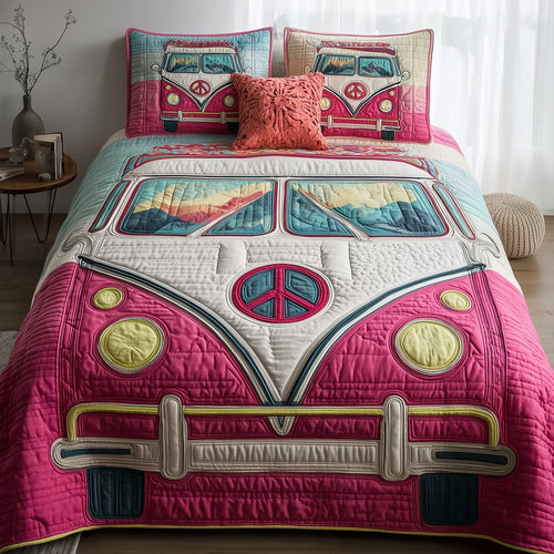 Hippie Van 3-Piece Quilted Bedding Set GFTOTP10902