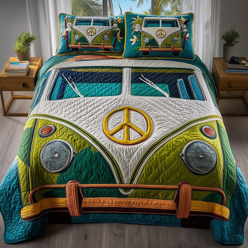 Hippie Van 3-Piece Quilted Bedding Set GFTOTP10903
