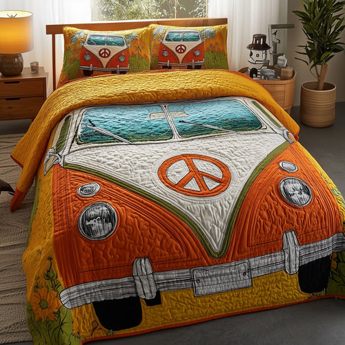 Hippie Van 3-Piece Quilted Bedding Set GFTOTP10905