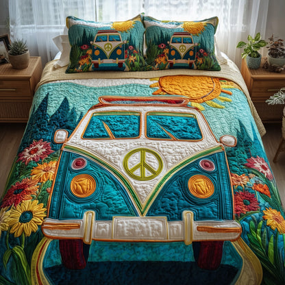 Hippie Van 3-Piece Quilted Bedding Set GFTOTP10907